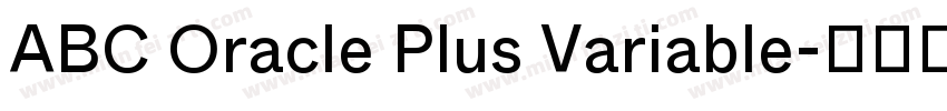 ABC Oracle Plus Variable字体转换